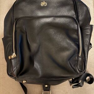 Mommy Baby Diaper Bag PU Leather Large Nappy Backpack EUC